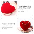 thumbnail image 3 of 1 Pc Portable Handbag Heart Shape Clutch Bag Evening Bag without Chain (Red), 3 of 6