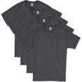 thumbnail image 1 of Hanes T-Shirts à Col Ras du Cou ComfortSoft pour Hommes, Lot de 4, TG, Charbon Chiné, 1 of 3