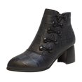 thumbnail image 1 of B91xZ Chaussures d'Automne pour Femmes Bottes à Enfiler Bottes d'Hiver Confortables,Noir 8, 1 of 5