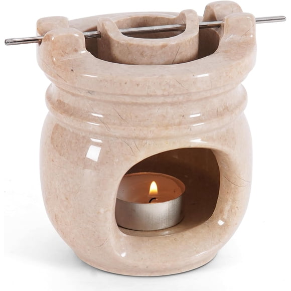 SPESHSTONES Marble Oil Burner Verona 4.5"/11 cm Inches Handmade Candle Wax Warmer for Room Décor - Scentsy Wax Warmer - Wax Burner Home Fragrance - Kitchen Decor