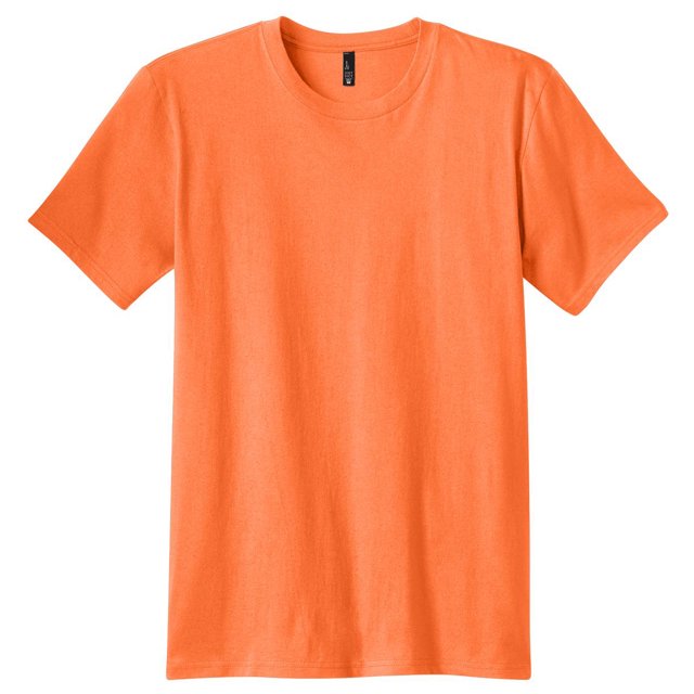 District Threads T-Shirt de Concert pour Jeunes Hommes Néon Orange 2TG.