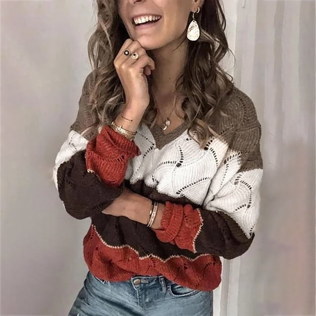 EGNMCR Chandails pour Femmes Femmes Bouton Manches Longues Tricot Chandail Molletonné Chandail Hauts Blouse Chemise Col Roulé Chandail Assorti