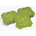 thumbnail image 4 of Inkdotpot Pack Of 50 Real Silver Foil Bracket Shape Paper Tags Love Is Sweet Wedding Favor Hang Tags, 4 of 6