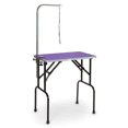 thumbnail image 1 of Pet Edge TP215 36 79 Table de Toilettage Pliable pour Animaux avec Laisse Réglable et Bras, Violet, 1 of 3