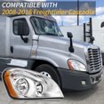 thumbnail image 3 of Headlights Assembly Fit For 2008-2016 Freightliner Cascadia, Chrome Housing And Amber Reflector Headlamps,Left and Right Pair Set, Including Halogen bulbs, 3 of 7