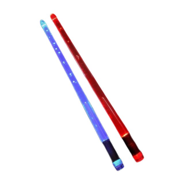Tachiuwa 2 Pcs Bâtons de Tambour Lumineux Classique pour Exercice Batteur Enfants Rouge et Bleu