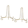 thumbnail image 1 of Unique Bargains 2Pack 10 Inch Plate Stands for Display Iron Folding Easel Plate Holders, Gold, 1 of 5