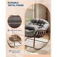 thumbnail image 4 of Kojooin Oversized Outdoor Rocking Chair, Comfy Papasan Rocker for Patio, Garden, Porch, Lawn or Bedroom, 4 of 7