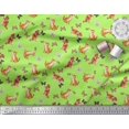 thumbnail image 3 of Soimoi Green Cotton Cambric Fabric Insect & Cat Animal Decor Fabric Printed BTY 56 Inch Wide, 3 of 3