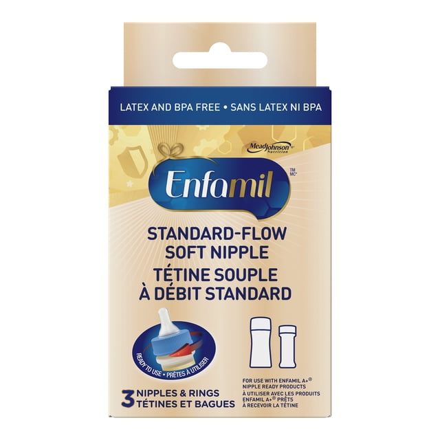 Enfamil Standard-Flow Soft Nipple, 3ct
