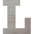 thumbnail image 1 of Wooden Block Letters, Unfinished 4'' Rockwell L, Craft, 1 of 1