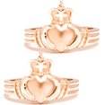 thumbnail image 1 of Ensemble de Bagues d'Anniversaire de Mariage Claddagh Assorties en Or, 1 of 1