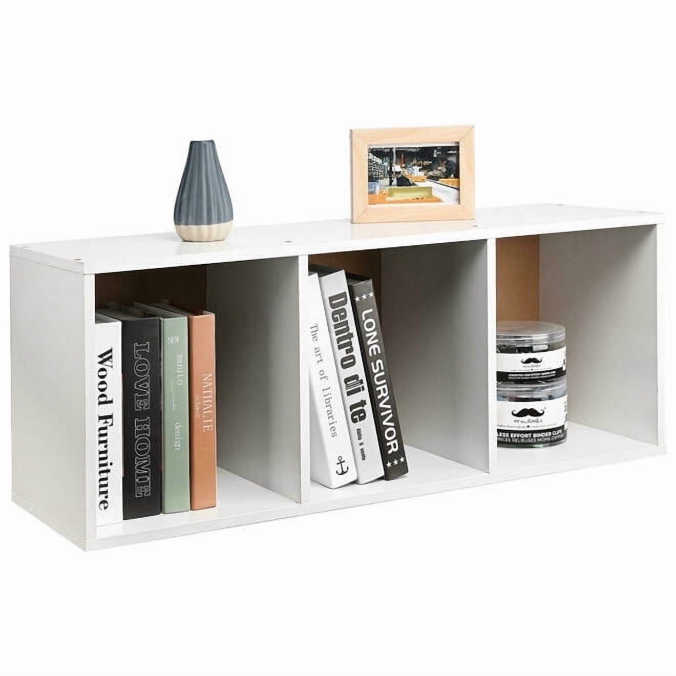 3 Cube Storage Organizer Shelf, Open Bookcases Small Bookshelf Cabinet Cube Organizer for Home Office Bibliotheque