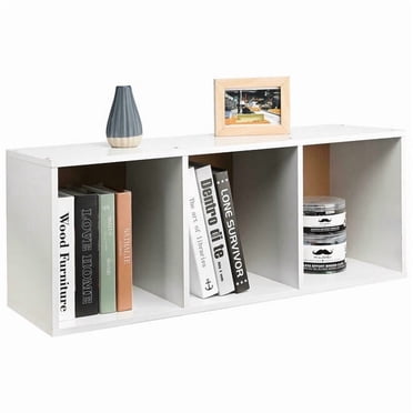 Étagère Organisatrice de Rangement à 3 Cubes, Bibliothèques Ouvertes Petite Bibliothèque Armoire Organiseur à Cubes pour Maison Bureau Bibliotheque