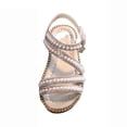 thumbnail image 1 of Kcodviy Summer Girls' Sandals Korean Girls Wedges Sandals Edition Little Girls' Pearl Girls Easter Sandals Open Toe Princess Shoes Little Medium and Big Children's Performance Shoes, 1 of 6