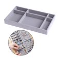 thumbnail image 4 of Velvet Jewelry Display Tray Earrings Bracelets Pendants Rings Storage Organizer 6 Grids, 4 of 8