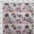 thumbnail image 3 of oneOone Tissu Jersey Viscose Brun Rose Foncé Tissu Robe Tropicale Tissu Imprimé Tissu au Mètre 60 Pouces de Large, 3 of 4