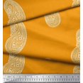 thumbnail image 2 of Soimoi Moss Georgette Fabric Paisley Block Fabric Prints by Yard 42 Inch Wide, 2 of 3