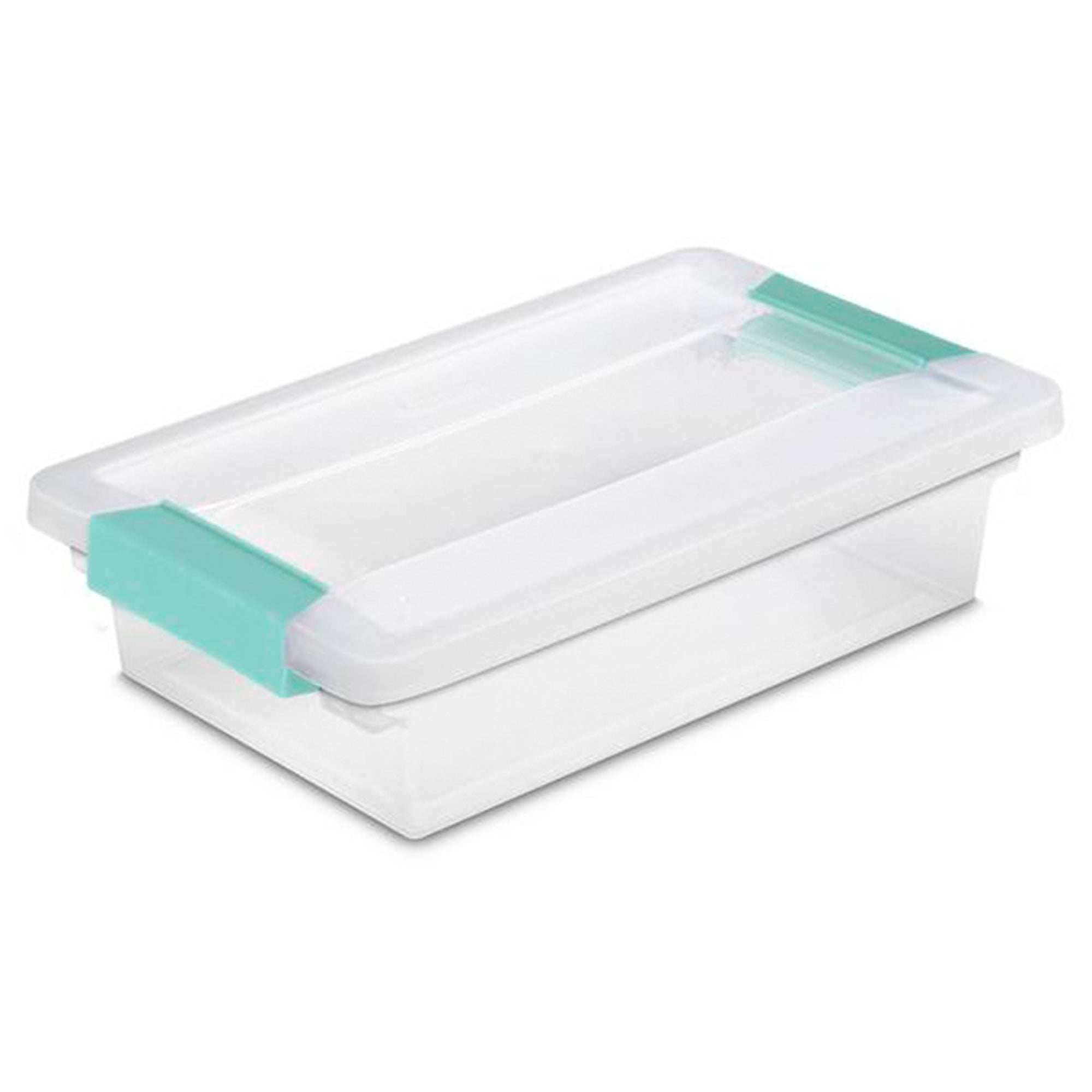 Sterilite Boîte à Pinces pour Petits Dossiers, Contenant de Rangement Transparent avec Couvercle, Lot de 36