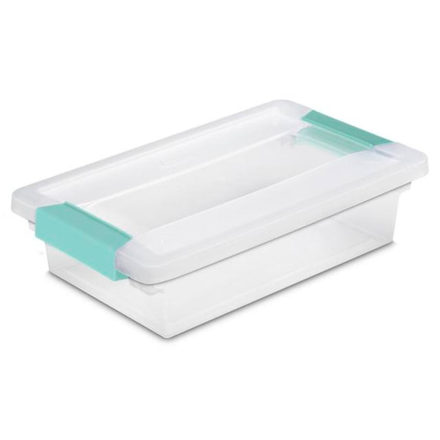 Sterilite Boîte à Pinces pour Petits Dossiers, Contenant de Rangement Transparent avec Couvercle, Lot de 36