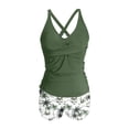 thumbnail image 5 of Womens Bathing Suits Tankini 2026 Trendy Modest Deep V Neck Crossover Top with Swim Shorts Two Piece Bathing Suits for Women, 5 of 5
