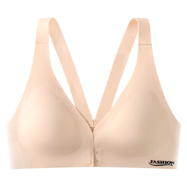 FhsagQ Bra Bras for Women Crotchless Plus Size Womens Front Closure Bra Racerback Plus Size Unlined Underwire Full Coverage Bras Bras for Women Plus Bra & Underwear Set Beige XXL