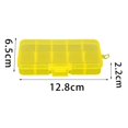 thumbnail image 5 of Boîte de Rangement Amovible en Plastique à 10 Compartiments pour Bijoux Perles Boucles d'Oreilles Conteneur Jaune, 5 of 5