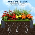 thumbnail image 4 of Galvanized Steel Raised Garden Bed Planter Box – Large Weatherproof Outdoor Pot with Open Base, Protective Mesh Cover, Ergonomic Design for Vegetables, Herbs & Flowers – 120x60x90cm, Grey, 4 of 10