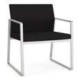 thumbnail image 1 of Gansett Reception Waiting Room Oversize Guest Chair / Silver Steel / Black, 1 of 5