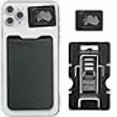 thumbnail image 3 of Gecko Travel Tech Phone Wallet - Stick On Card Holder Wallet for Cell Phones - Adhesive Card Pocket - BLACK GRAY, 3 of 4