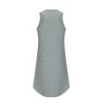 thumbnail image 4 of Mrat Camisoles Courtes pour Femmes Robe d'Été Décontractée pour Femmes Robe Bohème de Plage Col Rond Sans Manches Ample Robes Débardeurs Mignonne Robe Mini Asymétrique S-402 Gris G, 4 of 8