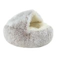 thumbnail image 2 of Esquirla Lit pour Animal Coussin pour Chien Chat à Capuche Autochauffant Café 50 cm, 2 of 8