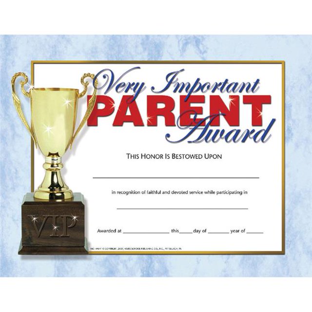 Flipside H-VA641-3 Certificats de Récompense Parent Très Importants Hayes - 30 par Ensemble - Lot de 3