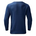 thumbnail image 5 of MIASHUI Men's Fall Winter Pullover V-Neck Solid Color Cardigan Knit Shirt Jacket Long Sleeve Comfort Blue,XL, 5 of 5