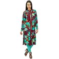 thumbnail image 2 of Bimba Floral Winter Tunic Rayon Kurta Straight Ethnic Kurti Blouse, 2 of 9