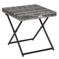 thumbnail image 1 of Outsunny Table Basse en Rotin Pliante pour Patio Extérieur, Gris, 1 of 10