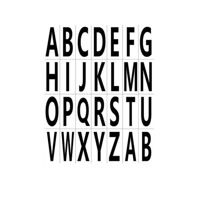 relayinert 20pieces Waterproof Number Label Sticker Easy To And Versatile Self-Adhesive Letter Stickers Black Letter
