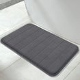 thumbnail image 1 of ORUYROP Memory Foam Bath Mat Large Size, 31.5 x 19.8 Inches,Soft and Comfortable, Super Water Absorption, Non-Slip, Thick, Machine Wash, Easier to Dry for Bathroom Floor Rug, Dark Gray, 1 of 7
