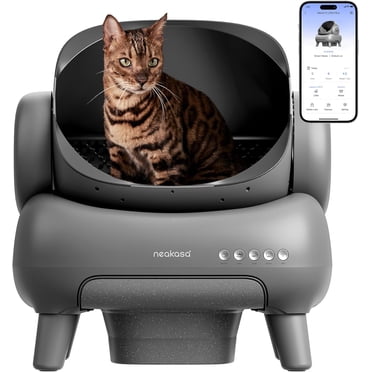 Neakasa M1 Plus Open-Top Self-Cleaning Cat Litter Boxes, Automatic 7.17L Cat Litter Box with APP Control, Odor-Free Waste Disposal Includes Trash Bags