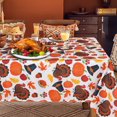 thumbnail image 1 of Nappe Rectangulaire d'Automne 60x120 Pouces Citrouilles et Dindes - Nappe de l\'Action de Grâce Lavable et Résistante aux Plis pour Souper/repas de Récolte d'Automne Fête Banquet Housse de Table des Fêtes, 1 of 6
