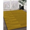 thumbnail image 3 of Ahgly Company Tapis d'Intérieur Ronds Transitionnels Orange et Or Lavables à la Machine, 5 Pieds Rond, 3 of 7