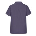 thumbnail image 5 of asjyhkr Blouses for Women Button down Short Sleeve T Shirt Solid Color Fashion Summer Tops Solid Color, 5 of 5