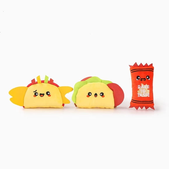 Peluche pour chien Hugsmart Taco Pupper - Peluche et couinante, pour petits et moyens chiens