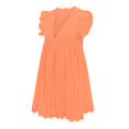 thumbnail image 5 of Ketyyh-chn99 Robes pour Femmes Grande Taille Robe Mini Robe de Fête Robe Droite Unie pour Vacances Robe à Enfiler Robe de Plage Orange,3TG, 5 of 5