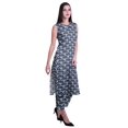 thumbnail image 3 of Moomaya Printed Womens Sleeveless Peter Pan Collar Kurta Pant Set,2 Piece Ethnic Set, 3 of 6