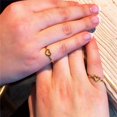 thumbnail image 4 of Bague pour Femmes Mode Mignonne Creux Coeur Cuivre Bijoux Bague Simple Band, 4 of 7
