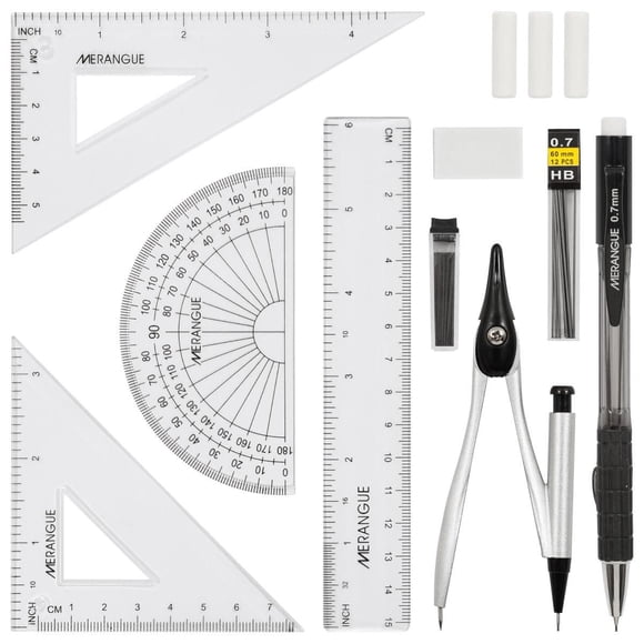Merangue 12-Piece Math Set, Assorted