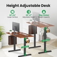 thumbnail image 2 of IMGadgets Standing Electric Adjustable Desk | 40'' x 24'' Large Workspace with 2 hooks | Ergonomic Sit-Stand Desk | Scratch-Resistant & Waterproof  | Height Adjustable Desk for Work and Home, 2 of 9
