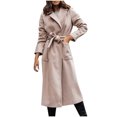 thumbnail image 2 of LOVZFMLL Vestes pour Femmes Mode Manteau Décontracté Bandage Manches Longues Coupe-Vent, 2 of 7