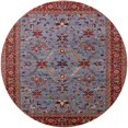 thumbnail image 1 of Ahgly Company Machine Washable Indoor Round Industrial Modern Gunmetal Gray Area Rugs, 3' Round, 1 of 7